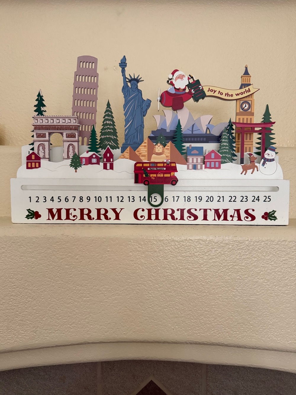 Around the World Christmas Countdown Calendar Paris London New York Sydney Italy